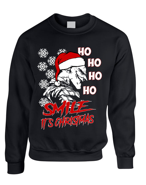 Adult Sweatshirt Christmas Joker Smile Its Christmas Ugly Holiday