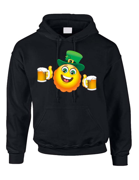 Irish smiling Emoji ST patricks women hooded sweatshirt - ALLNTRENDSHOP - 3
