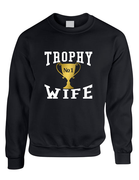 Adult Sweatshirt Trophy Wife Cool Xmas Love Holiday Gift - ALLNTRENDSHOP - 2