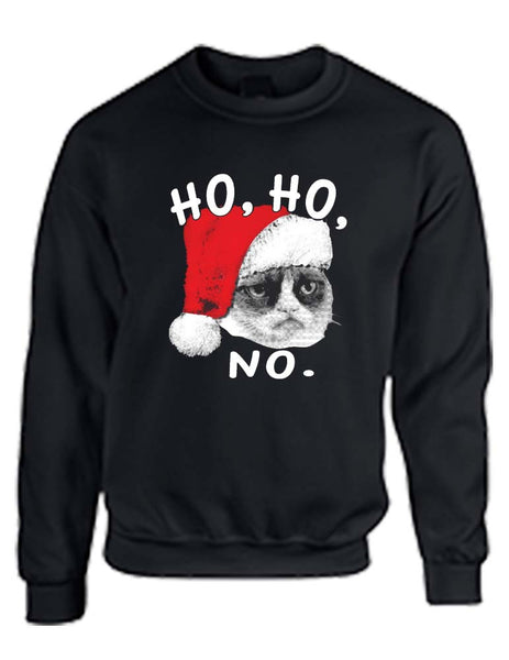 HO HO NO Grumpy cat women sweatshirt - ALLNTRENDSHOP