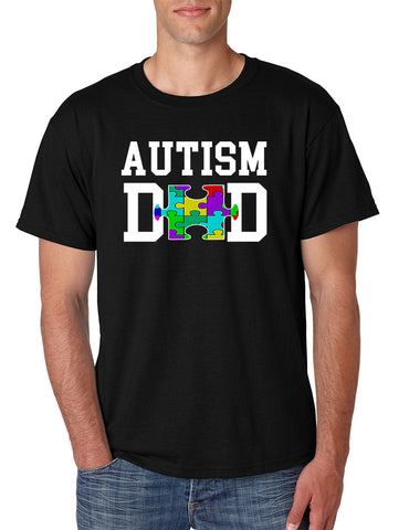 Men's T Shirt Autism Dad Autistic Awareness Shirt