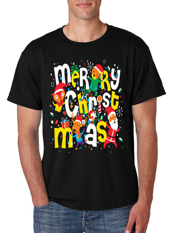 Men's T Shirt Merry Christmas Party Fireworks Ugly Xmas Gift