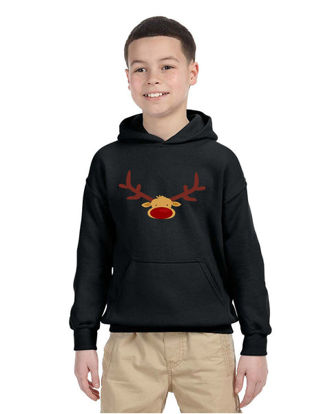 Kids Crewneck Reindeer Face Christmas Gift Cool Xmas Top