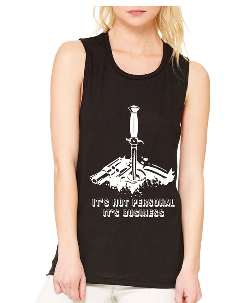 Women's Flowy Tank It's Not Personal It's Business Fun Top - ALLNTRENDSHOP - 2