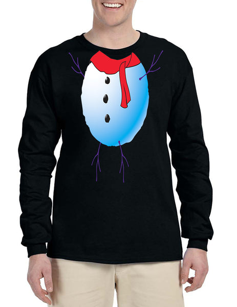Men's Long Sleeve Snowman Tie Cute Ugly Christmas Trendy Gift