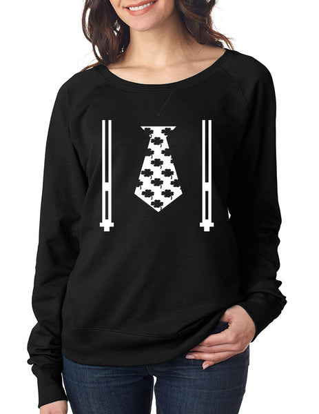 Irish shamrock tie women Pullover Shirt saint patricks day - ALLNTRENDSHOP - 3