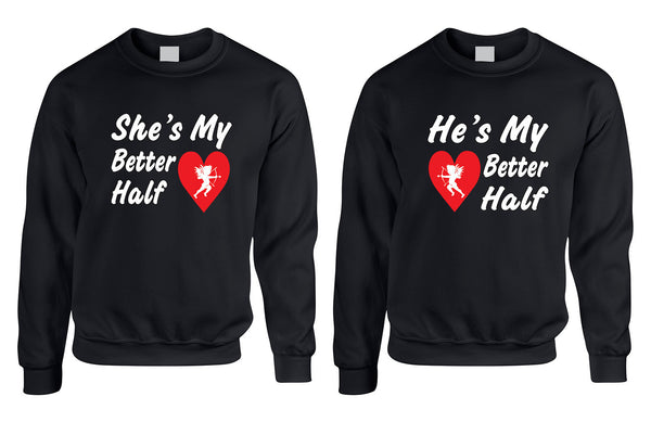 she and hes my better half Couple sweatshirt - ALLNTRENDSHOP - 2