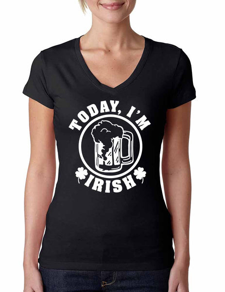 Today I'm Irish Women sporty V Shirt saint patricks day - ALLNTRENDSHOP - 3