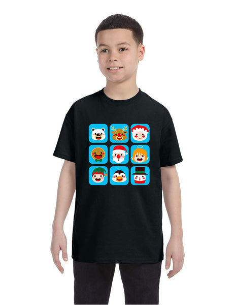 Kids T Shirt Christmas Icons Ugly Holiday Symbols T-Shirt - ALLNTRENDSHOP - 5