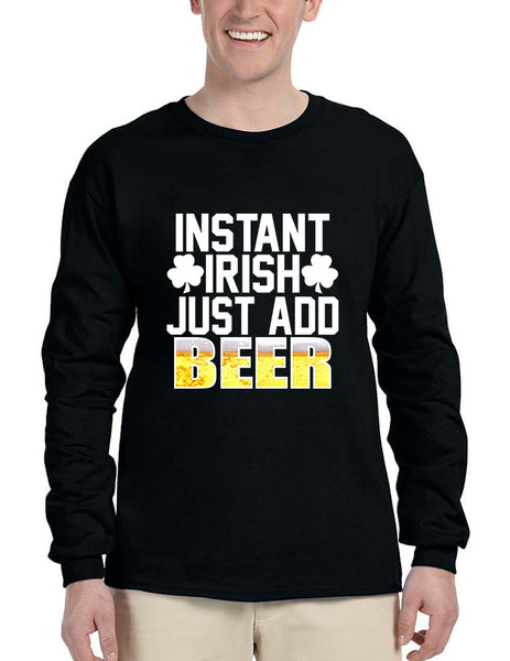 Men's Long Sleeve Instant Irish Add Beer St Patrick's Shirt - ALLNTRENDSHOP - 2