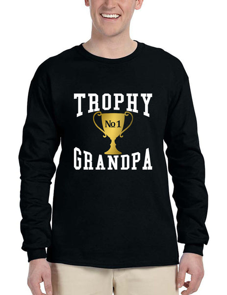 Men's Long Sleeve Trophy Grandpa Cool Xmas Love Family Gift Top - ALLNTRENDSHOP - 1
