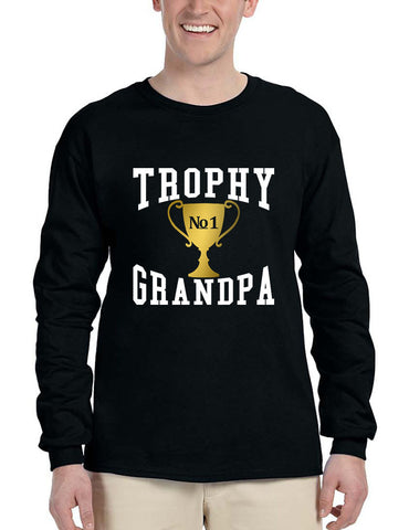 Men's Long Sleeve Trophy Grandpa Cool Xmas Love Family Gift Top - ALLNTRENDSHOP - 1