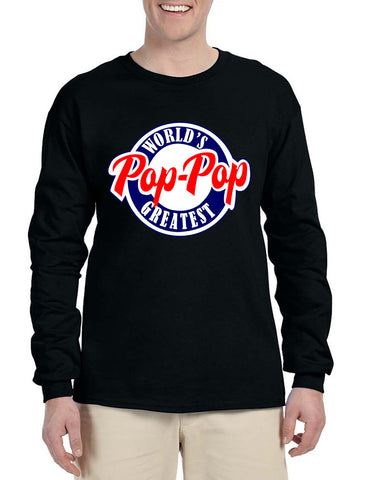 Men's Long Sleeve World's Greatest Pop Pop Love Family Top