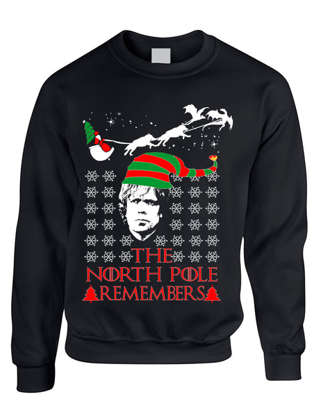 Adult Sweatshirt The North Pole Remembers Ugly Xmas Trendy Gift