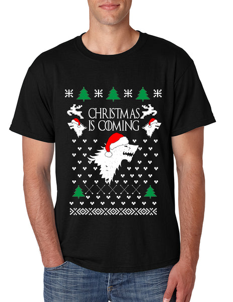 Men's T Shirt Christmas Is Coming House Stark Ugly Xmas Tee
