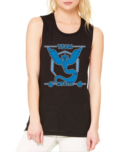 Women's Flowy Muscle Top Team Mystic Blue Team Top - ALLNTRENDSHOP - 6