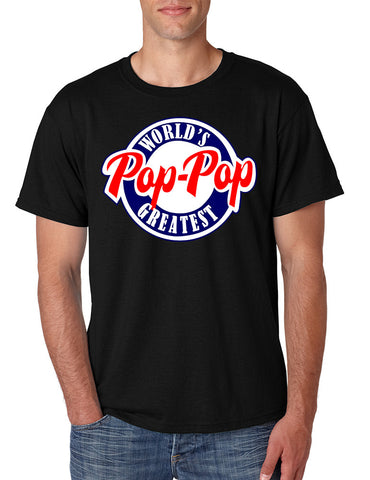 Men's T-shirt World's Greatest Pop Pop Love Family Tee