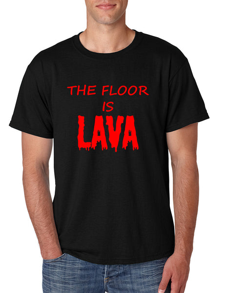 Men's T Shirt The Floor Is Lava Game Red Popular Funny Gym Tee
