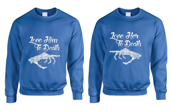 Love her Love him to death Couple sweaters Valentines day - ALLNTRENDSHOP - 3