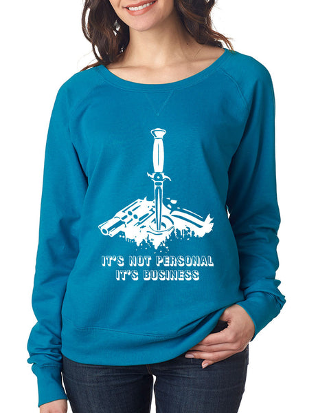 Women's Long Sleeve It's Not Personal It's Business Fun Top - ALLNTRENDSHOP - 2