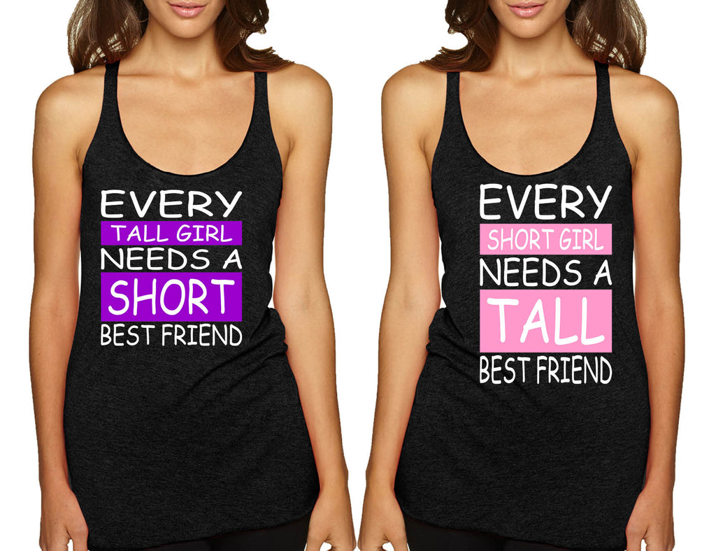 Set Of 2 Women's Tank Top Every Short Girl Needs Tall BFF Matching