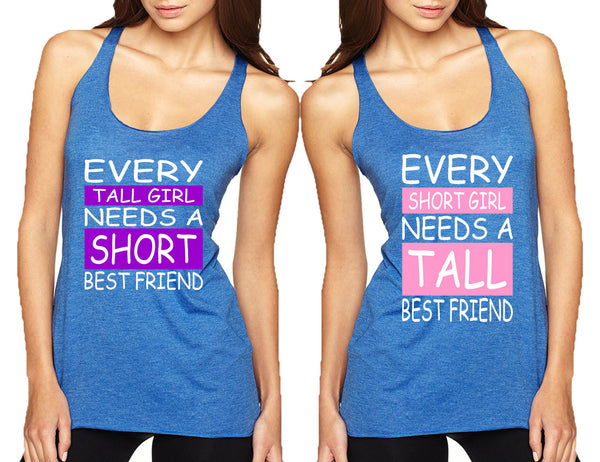 Set Of 2 Women's Tank Top Every Short Girl Needs Tall BFF Matching