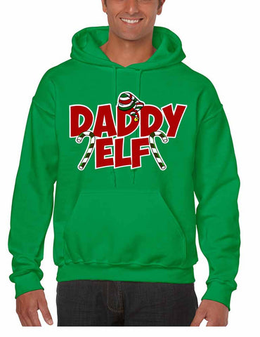 Men's Hoodie Daddy Elf Ugly Christmas Holiday Gift Top Idea - ALLNTRENDSHOP