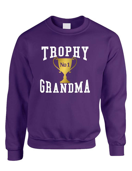 Adult Sweatshirt Trophy Grandma Cool Xmas Love Family Gift Top - ALLNTRENDSHOP - 3