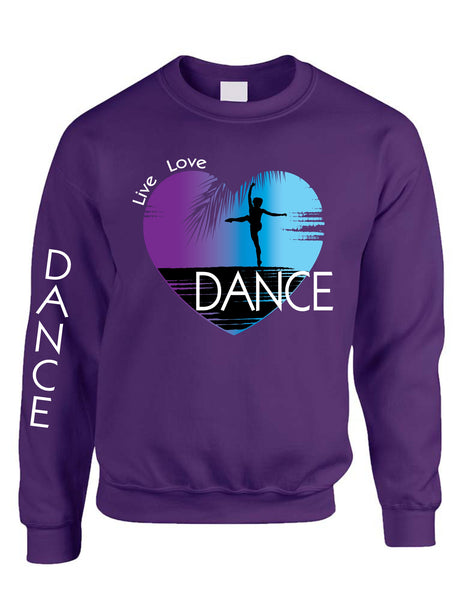 Adult Sweatshirt Dance Art Purple Print Love Cute Top Nice Gift - ALLNTRENDSHOP - 4