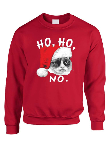 HO HO NO Grumpy cat women sweatshirt - ALLNTRENDSHOP