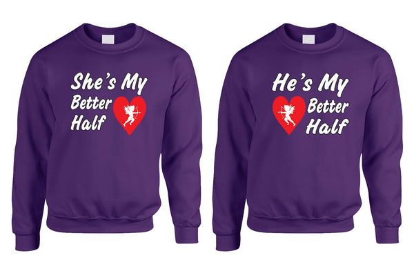 she and hes my better half Couple sweatshirt - ALLNTRENDSHOP - 4