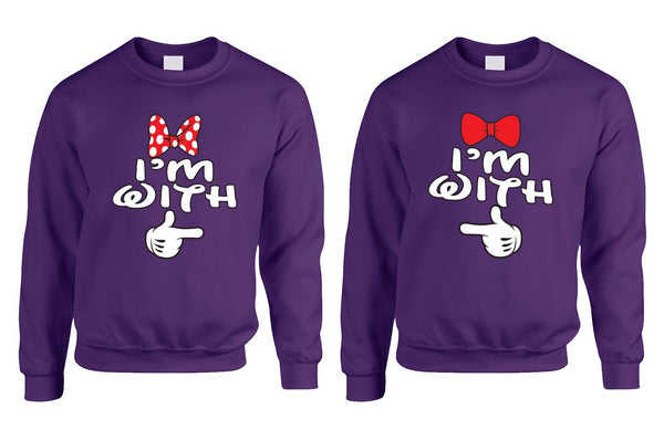 Im with him Im with her couples sweatshirts Vday
