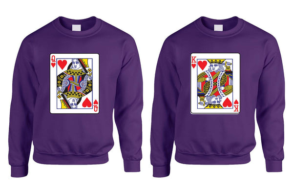 King and Queen matching couples sweatshirt Valentines day - ALLNTRENDSHOP - 3