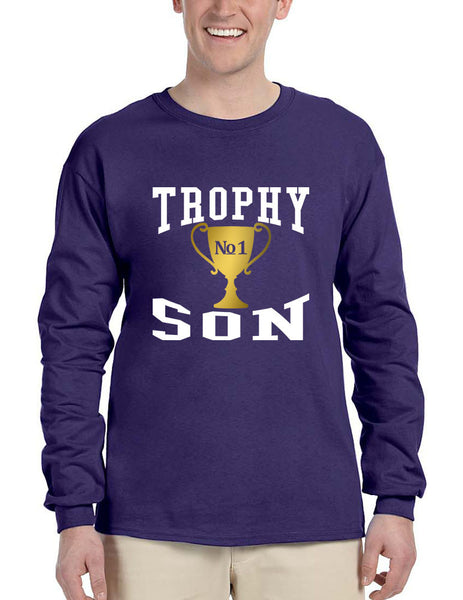 Men's Long Sleeve Shirt Trophy Son Cool Gift Best Love Shirt - ALLNTRENDSHOP - 2