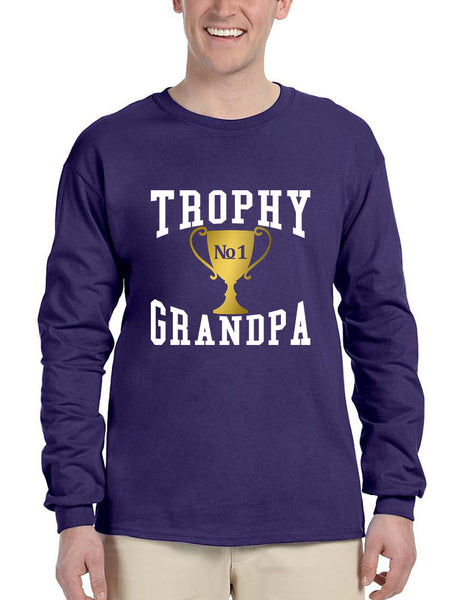 Men's Long Sleeve Trophy Grandpa Cool Xmas Love Family Gift Top - ALLNTRENDSHOP - 2