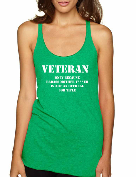 Veteran Badass mother Women's Triblend Tanktop