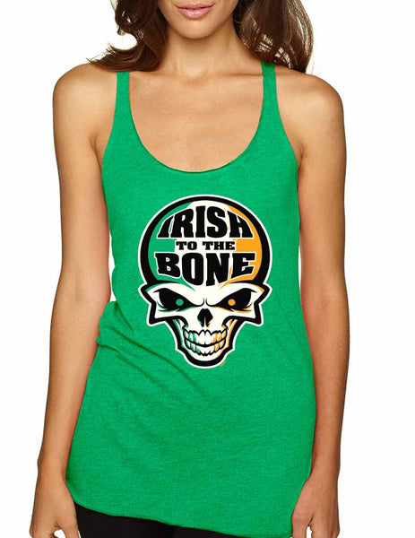Irish To The Bone Skull women tanktop St Patrik - ALLNTRENDSHOP - 1