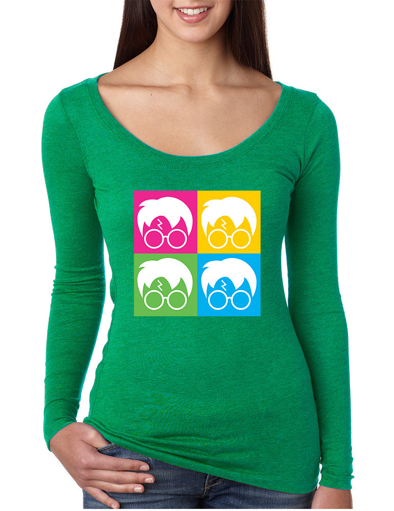 Women's Shirt 4 Faces Harry Glasses Scar Popular Cool T Shirt - ALLNTRENDSHOP - 1