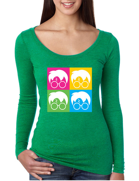 Women's Shirt 4 Faces Harry Glasses Scar Popular Cool T Shirt - ALLNTRENDSHOP - 1