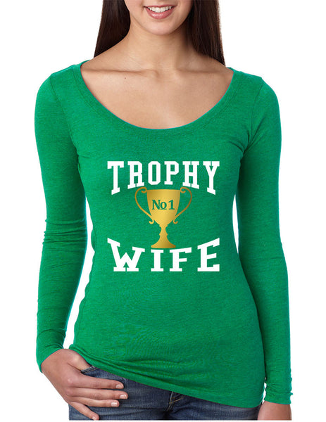 Women's Shirt Trophy Wife Cool Xmas Love Family Holiday Gift - ALLNTRENDSHOP - 6
