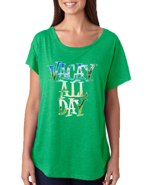 Women's Dolman Shirt Vacay All Day Vacation Beach Shirt