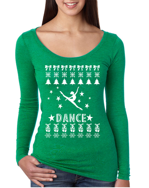 Women's Shirt Dance Ugly Xmas Tee Love Dancing Is Life Shirt