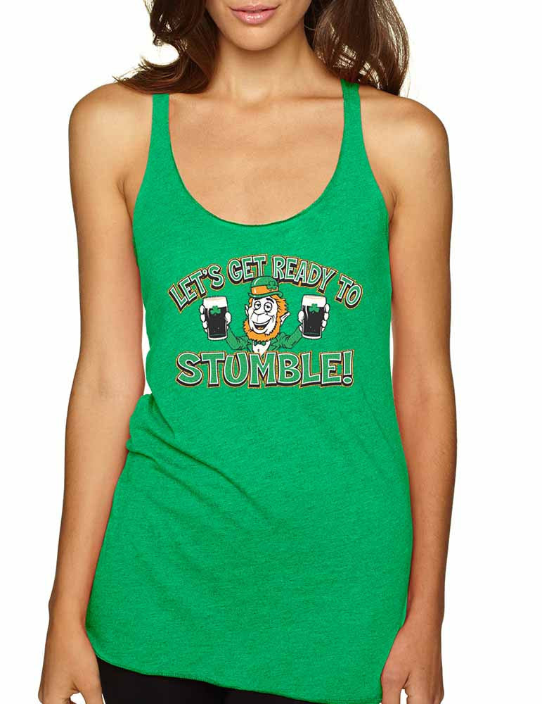let`s get ready to stumble St patrick women tanktop - ALLNTRENDSHOP - 1