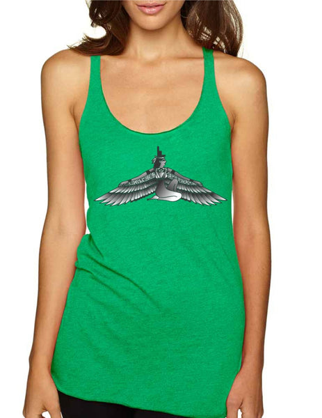 Rihanna inspired body tattoos Women Triblend Tanktop