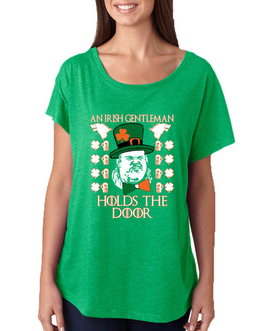 Women's Dolman Shirt Irish Hodor Hold The Door St Patrick's