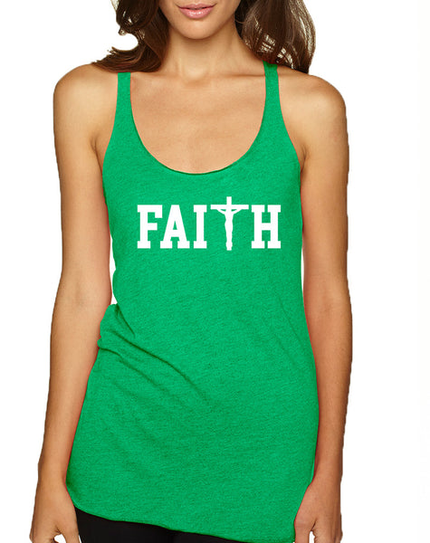 Women's Tank Top Faith Print Cross Love Christian Top