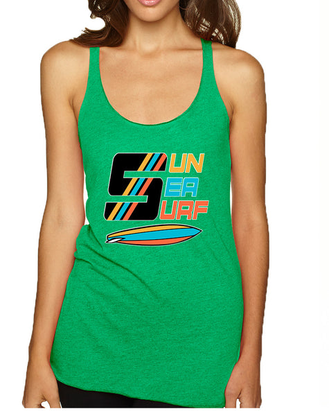 Women's Tank Top Sun Sea Surf Lover Summer Beachwear Top