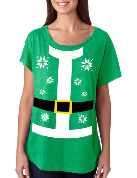 Santa suit Women's Tri-Blend Dolman shirt - ALLNTRENDSHOP - 3