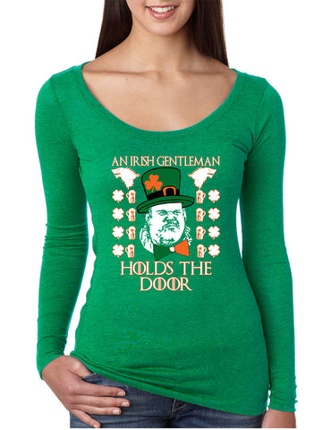 Women's Shirt Irish Hodor Hold The Door St Patrick's Day Shirt