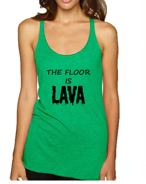 Women's Tank Top The Floor Is Lava Game Popular Tee Fun Gym Top